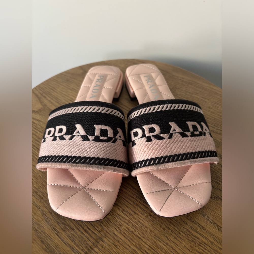 Prada - Fabric Slides - Dusty Pink - 38